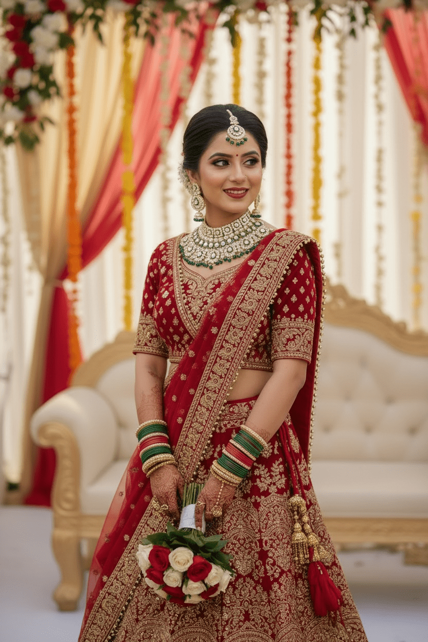 Princess Bridal Set by Navrang (Green)