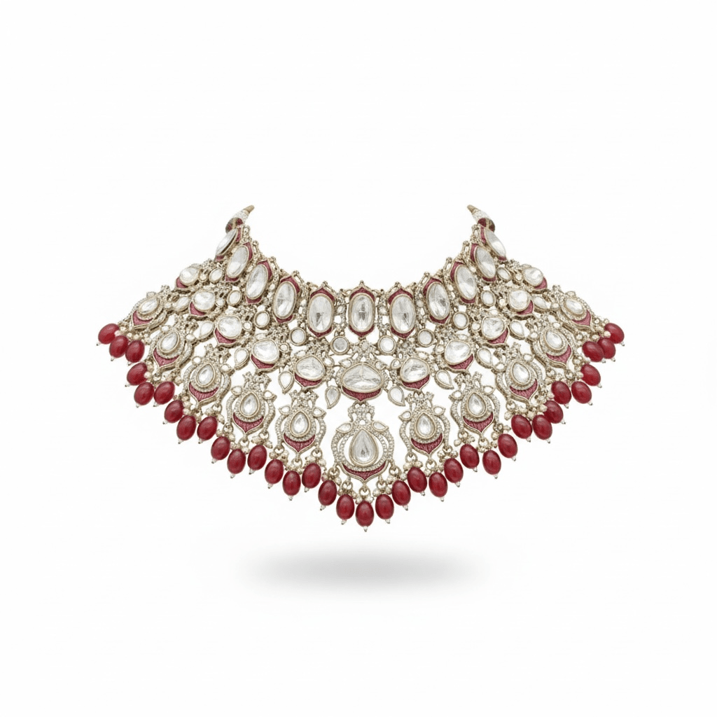 Sargam Bridal Set by Navrang (Maroon)