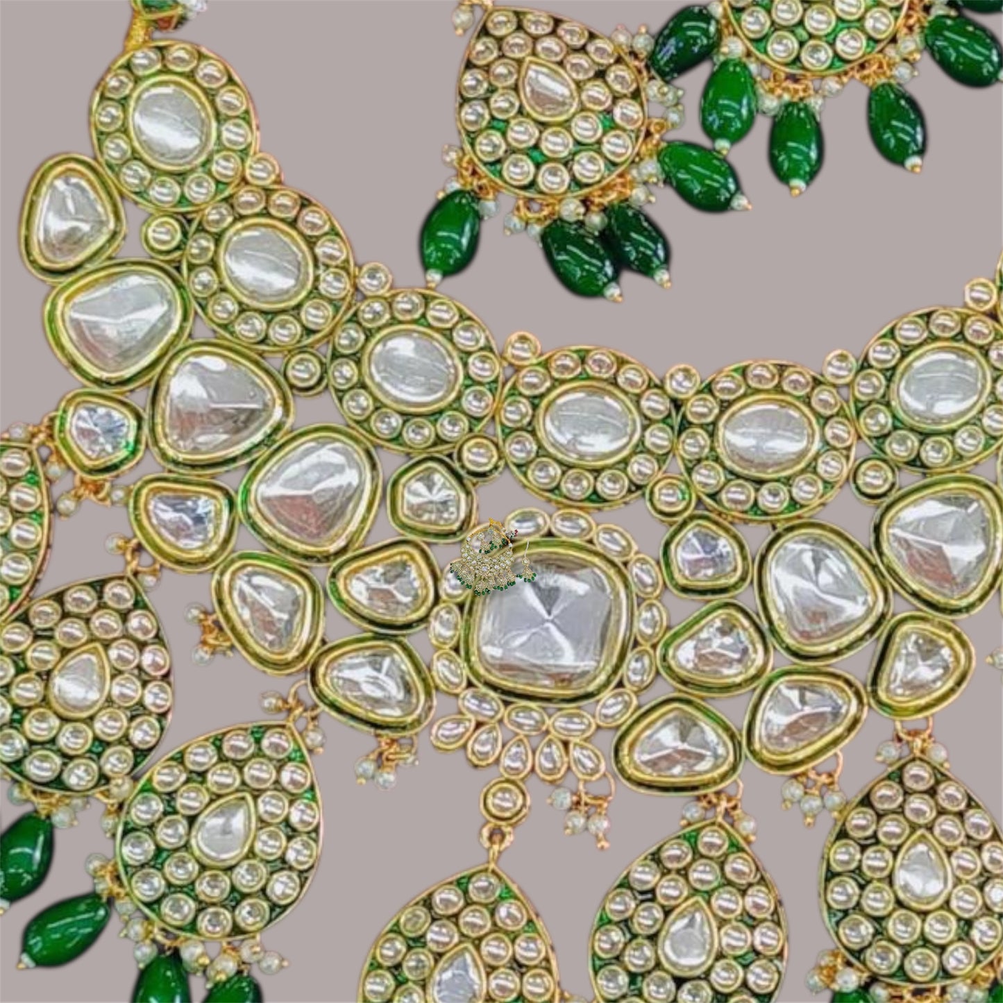 Emery Necklace set by Navrang (Green)