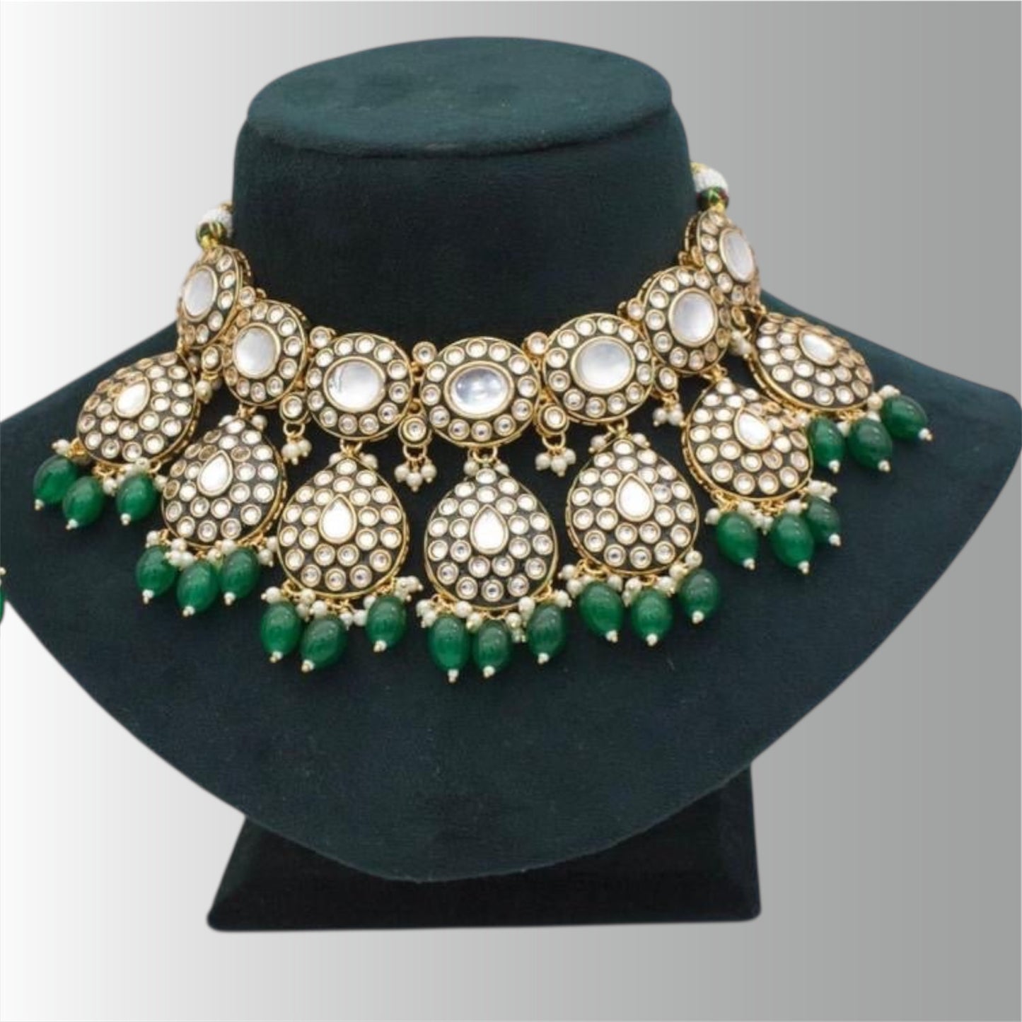 Kashvi Necklace set (Green)