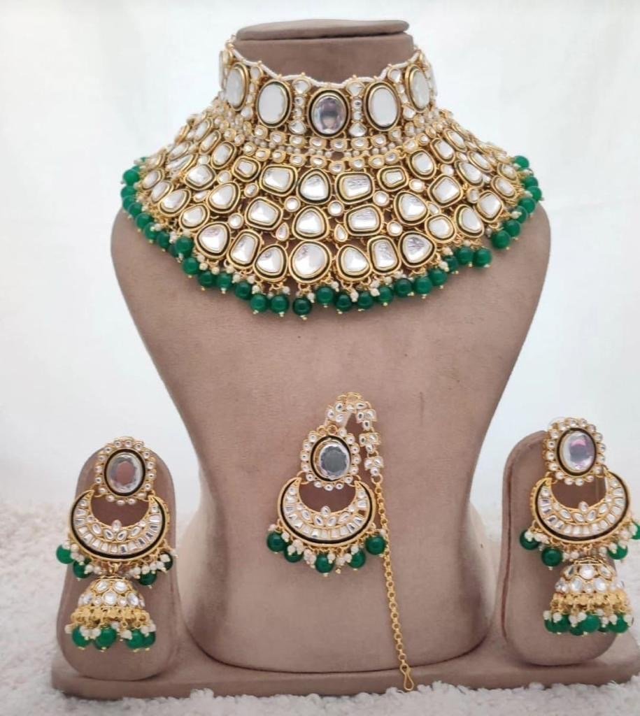 Meera Semi Bridal set By Navrang (Green)