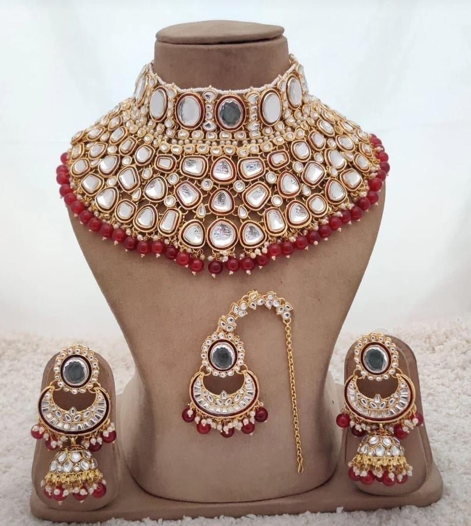Meera Semi Bridal set By Navrang (Red)