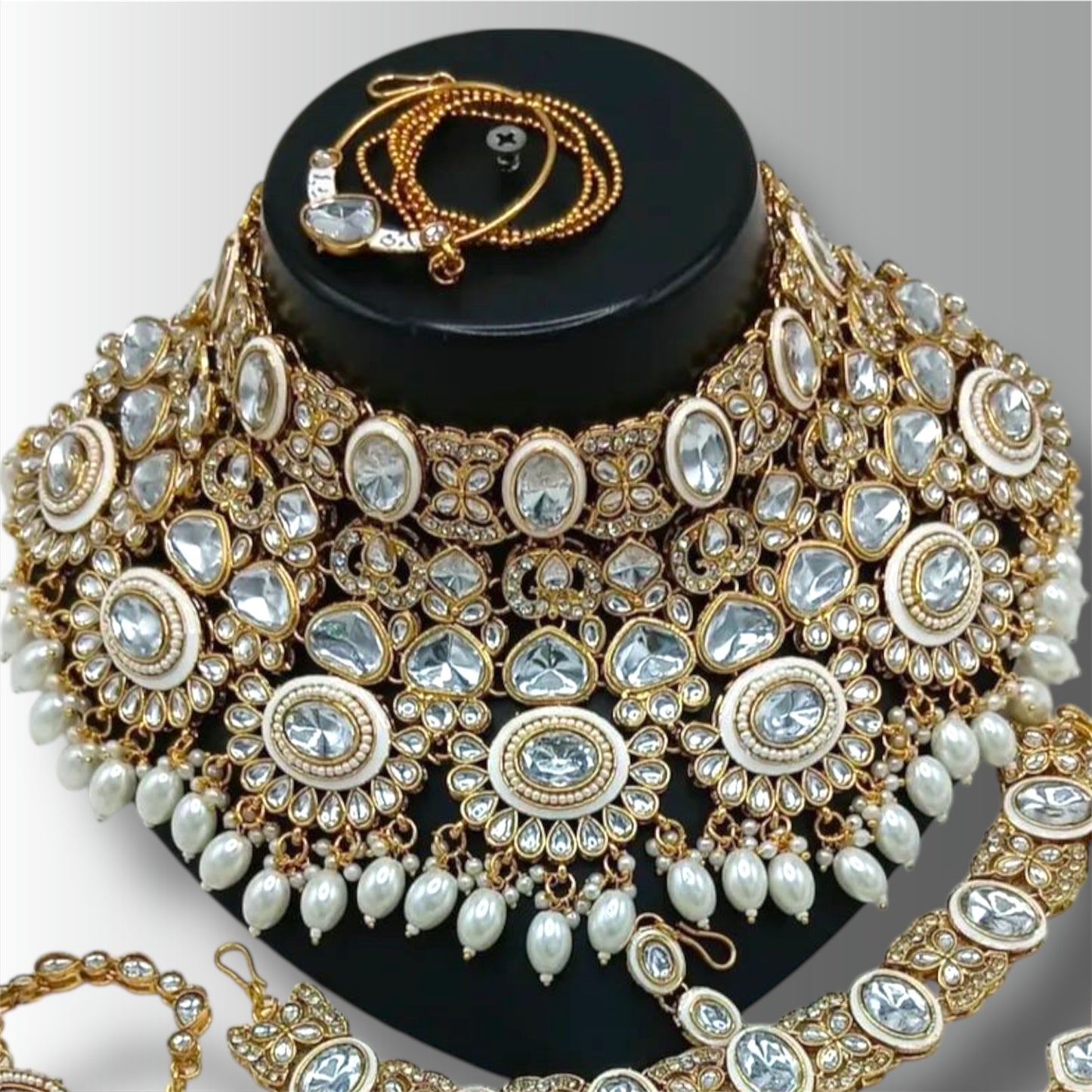 Ishita Bridal Jewellery set by Navrang (White)