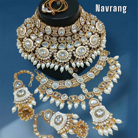 Ishita Bridal Jewellery set by Navrang (White)