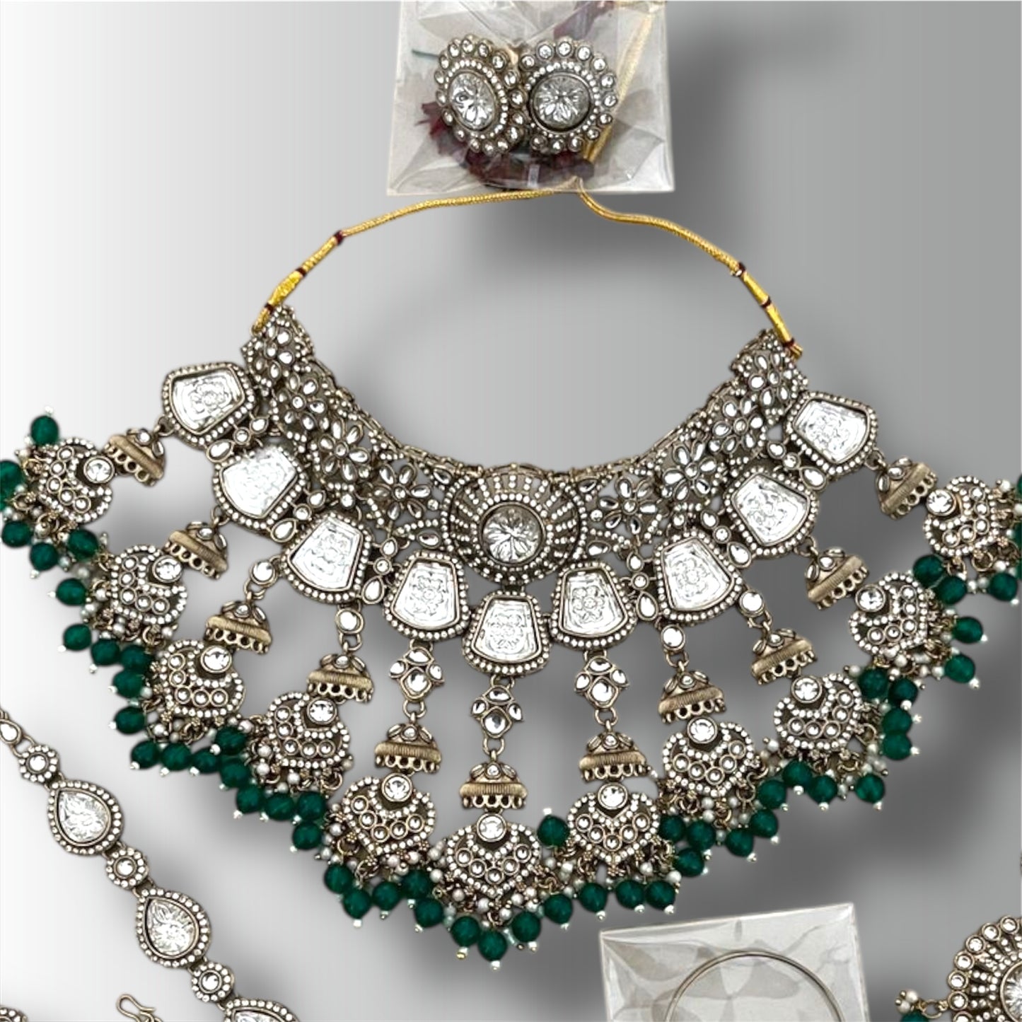 Saanvi Semi Bridal Set By Navrang (Green)