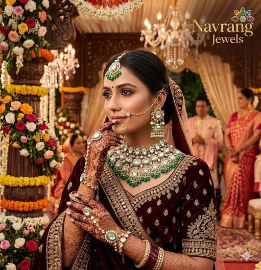 Sargam Bridal Set by Navrang (Green)