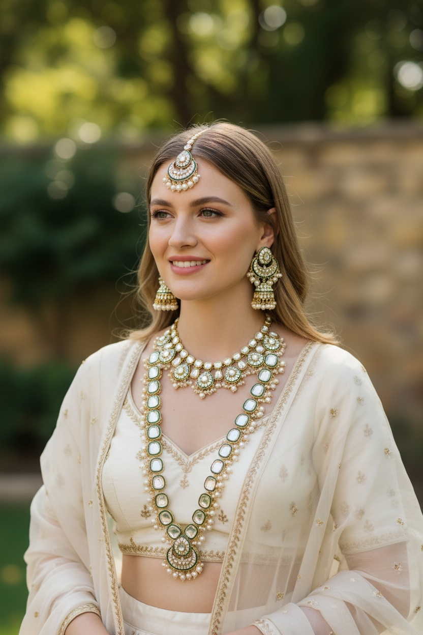 Prima Aura set by Navrang (White)