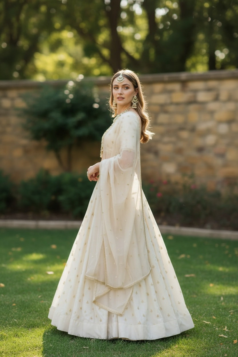 Prima Aura set by Navrang (White)
