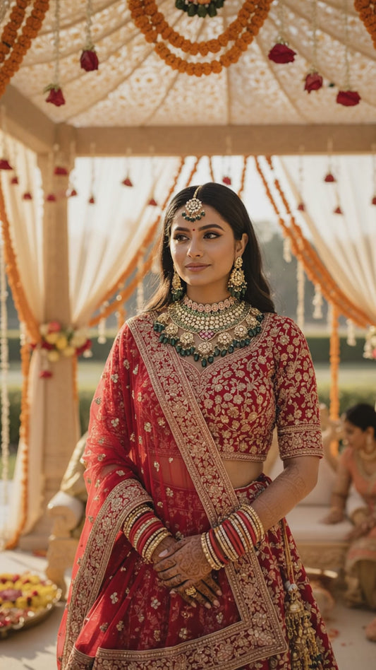 Hetvi Premium Semi Bridal Set By Navrang