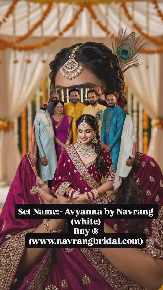 Avyanna Bridal Jewellery set by Navrang (White)